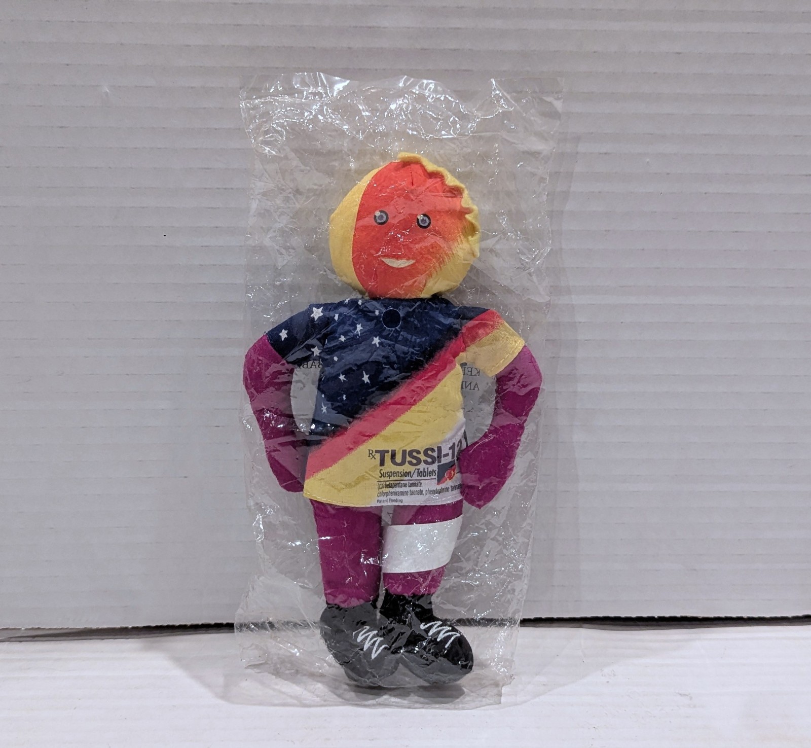 TUSSI-12 Plush Doll Sun Head Drug Rep Pharmaceutical Swag Promo Doll Toy – RARE!