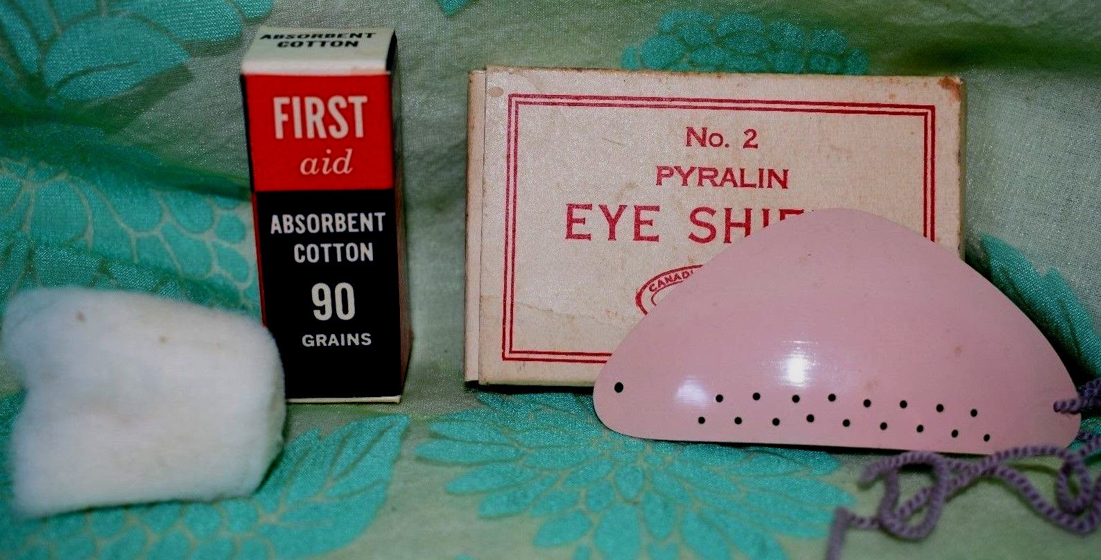 Medical Pyralin No 2 Eye Shield & Premiers First Aid Cotton in boxes