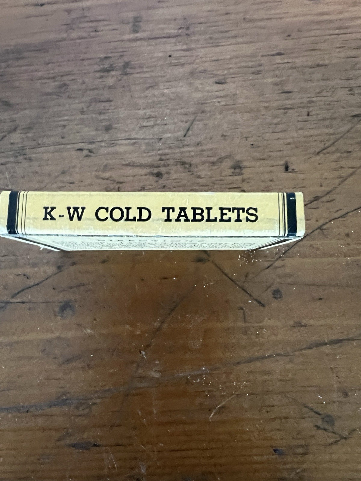 Vintage Antique K-W Cold Tablets Medicine Box Collectable Morris Drug Co York PA