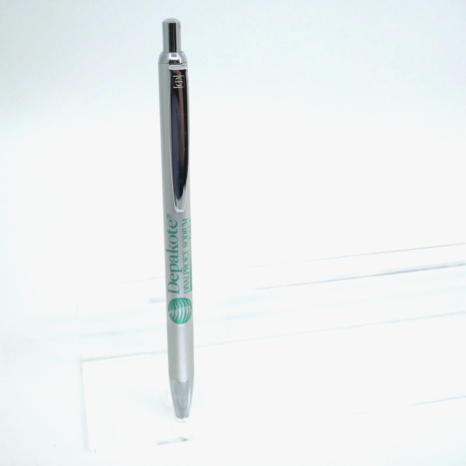 Vintage Depakote Drug Rep Pharmaceutical Advertising Pen metal bipolar silver