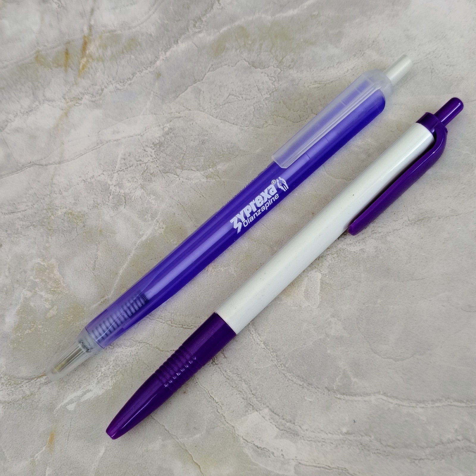 Lot Of 2 Zyprexa Pens Drug Rep Pharmaceutical Promo Medical Advertising