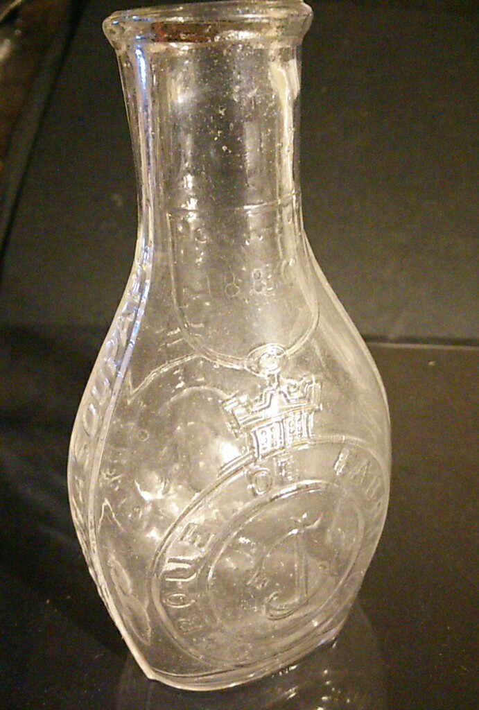 Antique Glass Baby Bottle J. Grandjean 1880