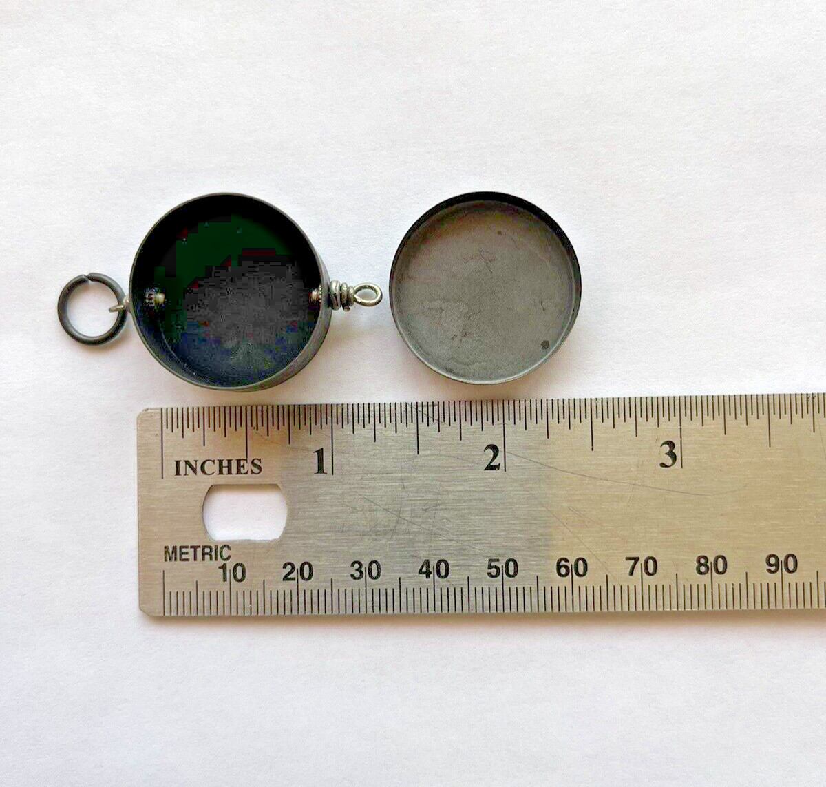Vintage Silver Tone Witchal Witch Hazel Trinket Box For Keychain