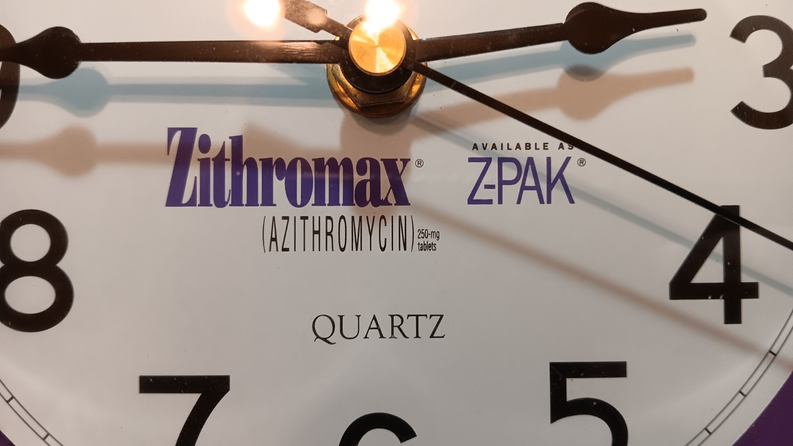 pharmaceutical drug rep Advertising collectibles Purple Wall Clock