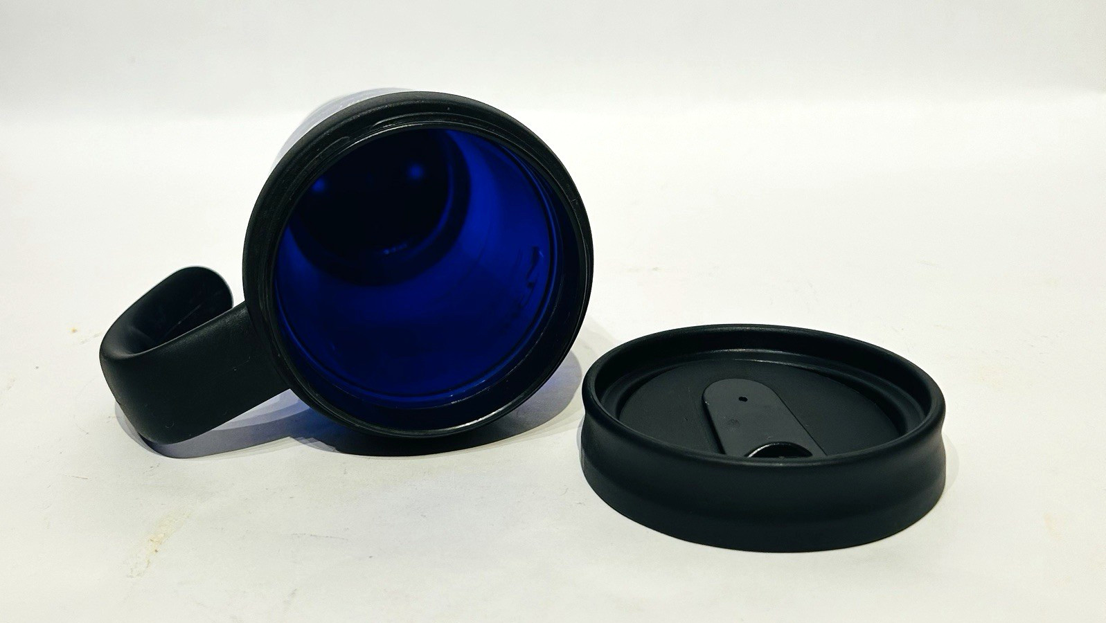 Pharmaceutical Travel Plastic Coffee Mug Cobalt Blue Drug Rep Tumbler