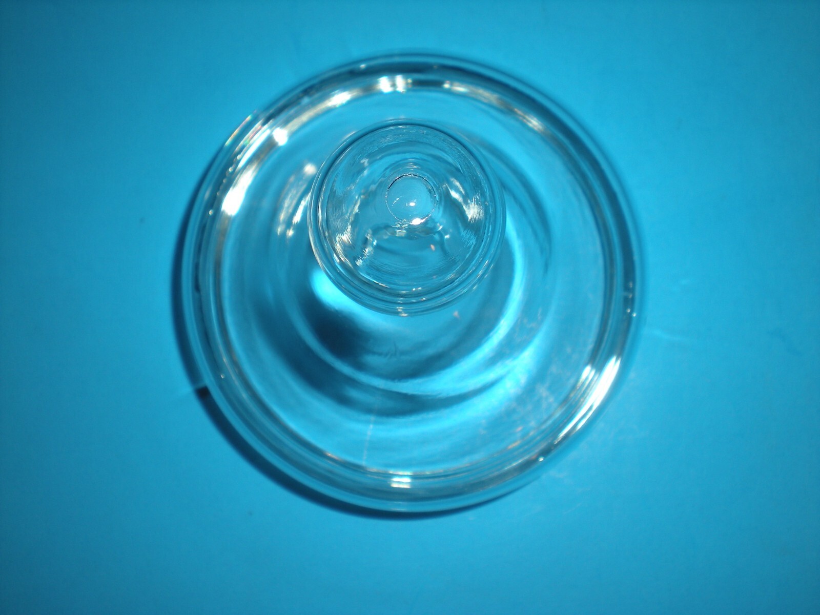 Vtg Miniature Apothecary Covered Jar Glass Candy Container w/ Lid