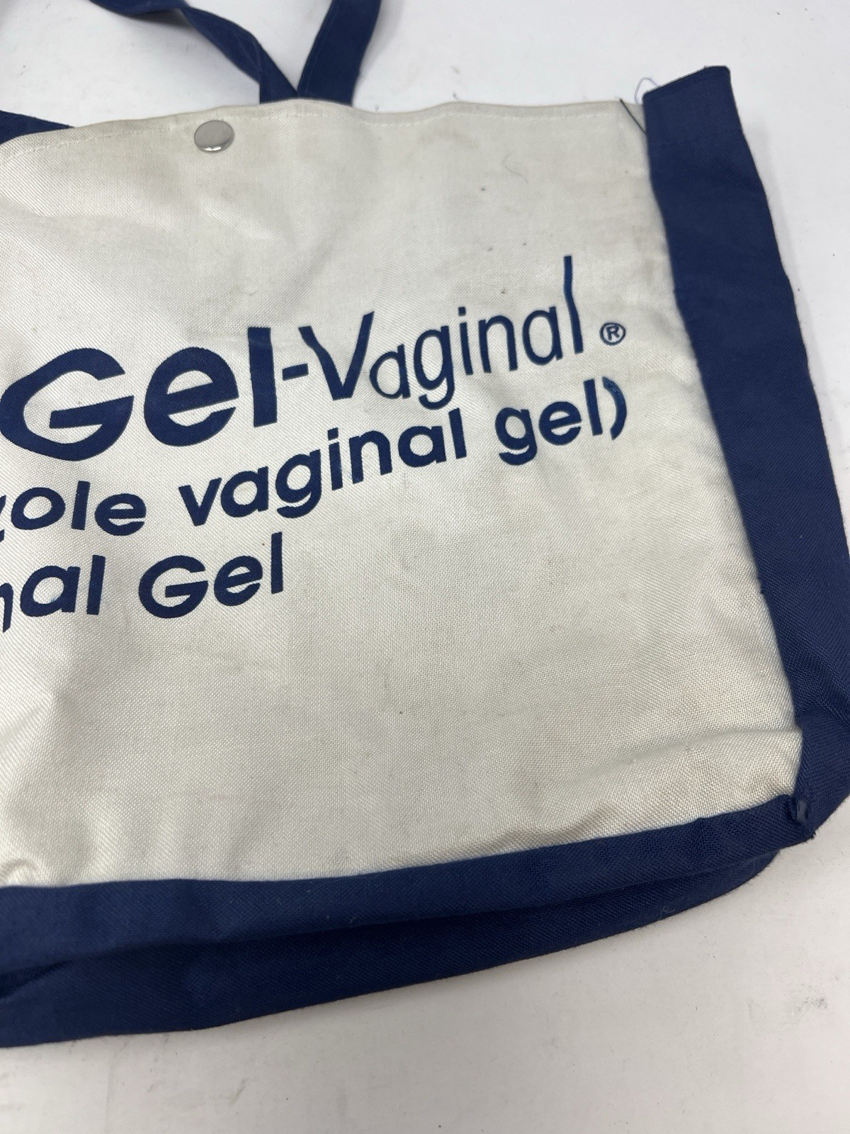 Vintage MetroGel Vaginal Pharma Promo Tote Bag Canvas Doctor Medical Advertising
