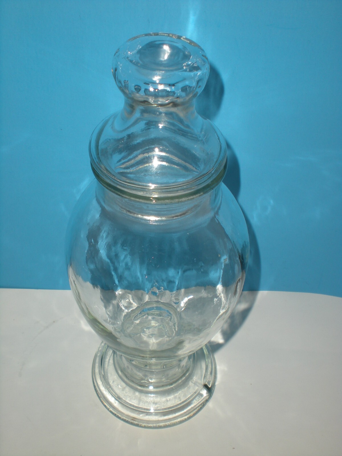 Antique Drug Store Apothecary Display Candy Jar Dakota Glass 10″ vtg