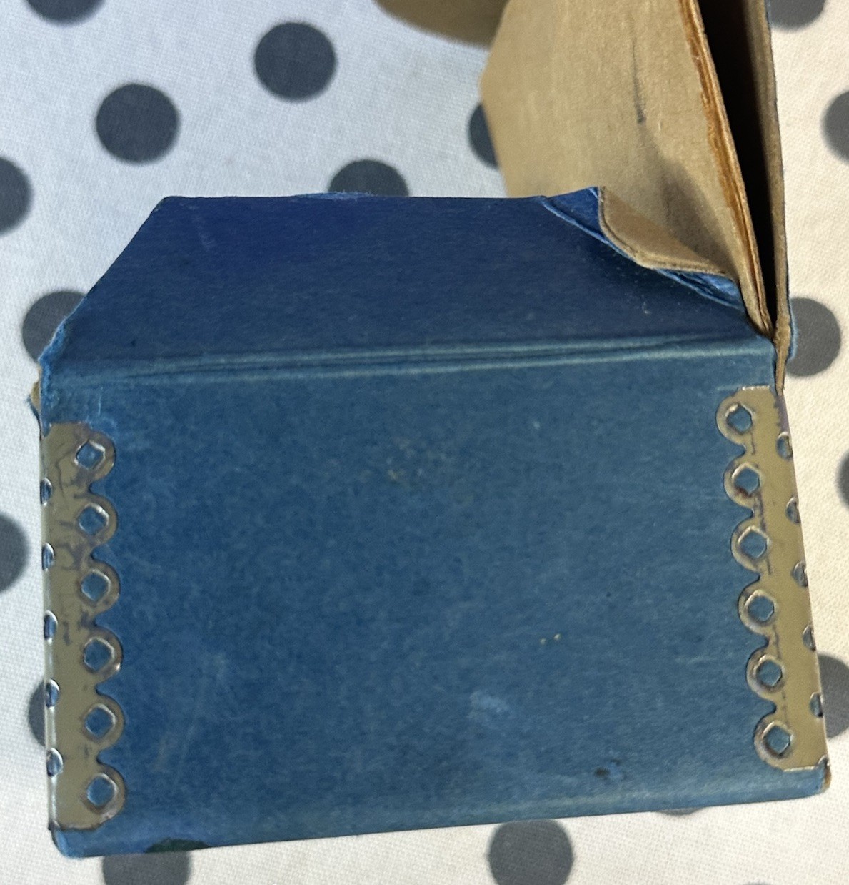 Vintage Pharmaceutical Cardboard Box W/Metal Corners Empty Abbott Labs Medicine