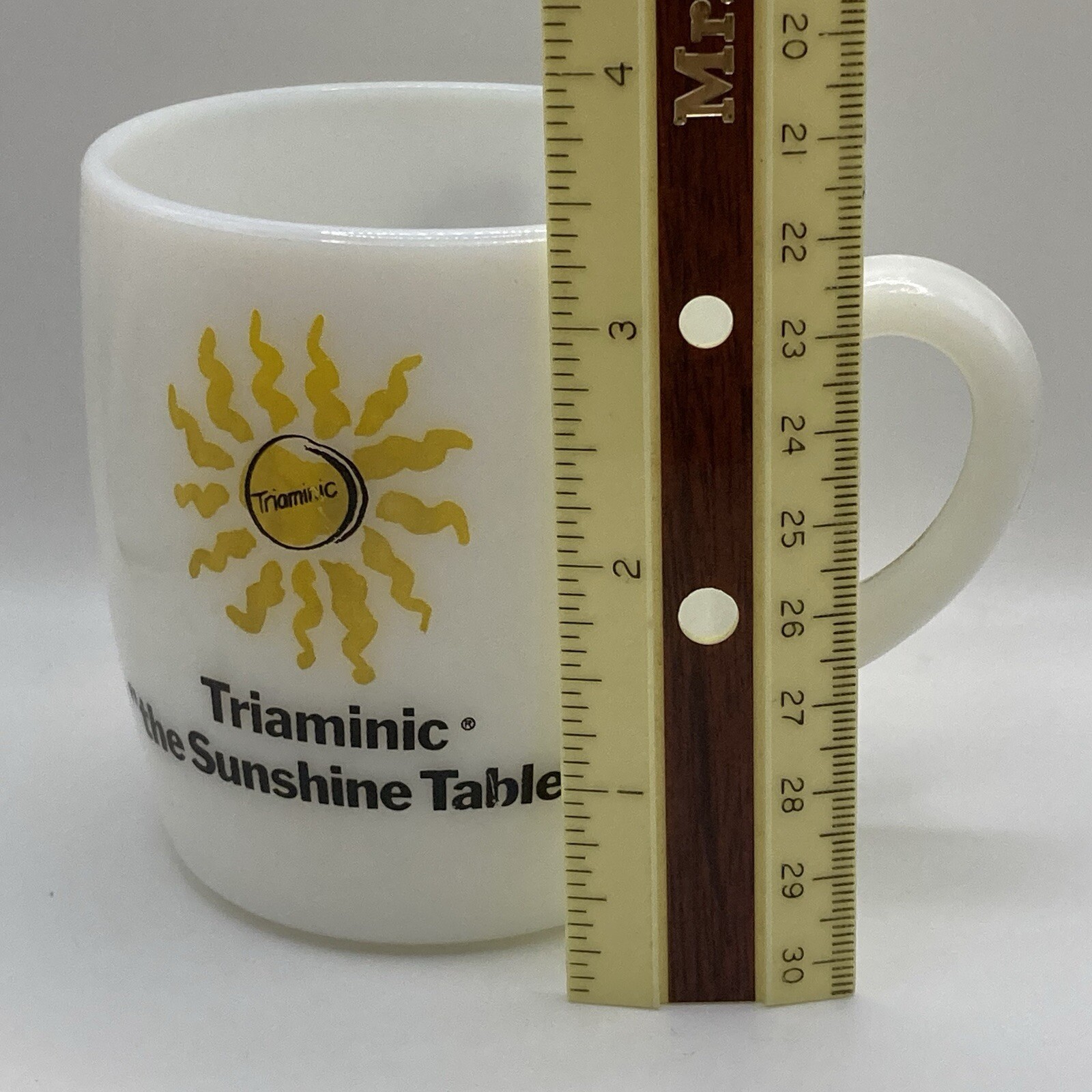 Vintage TRIAMINIC Pharma Drug Rep Advertising Doctor Coffee Mug Cup SUNSHINE