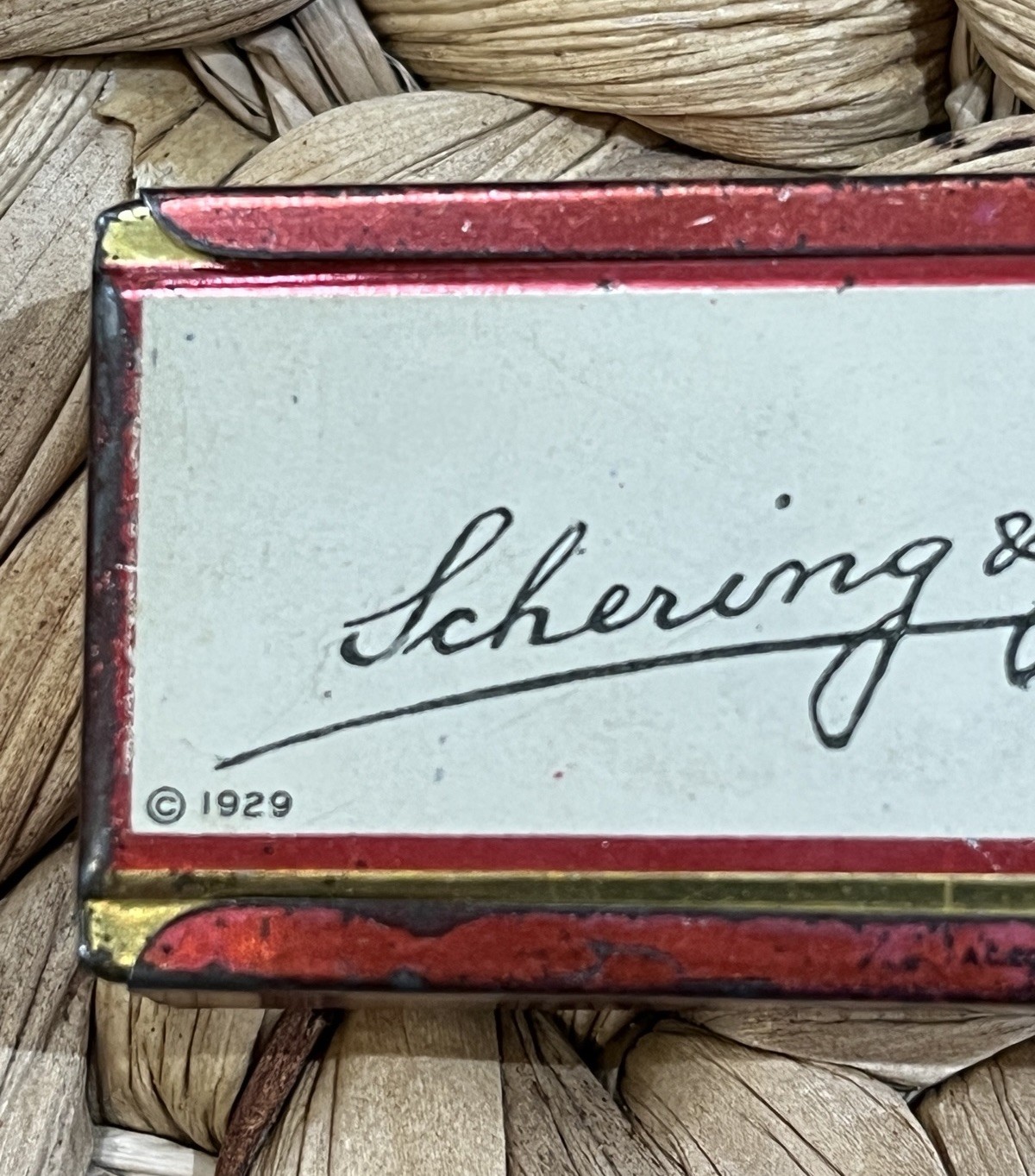 Antique Copyright 1929 Atophan Medicine Tin from Schering & Glatz New York