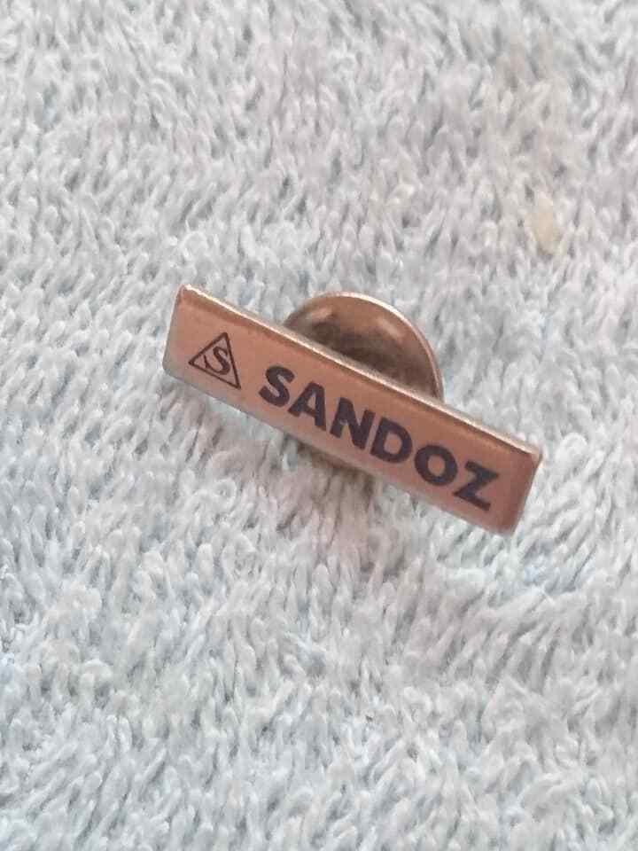 🔴SANDOZ Pharmaceuticals pin LSD Albert Hofmann Logo pin badge🔴