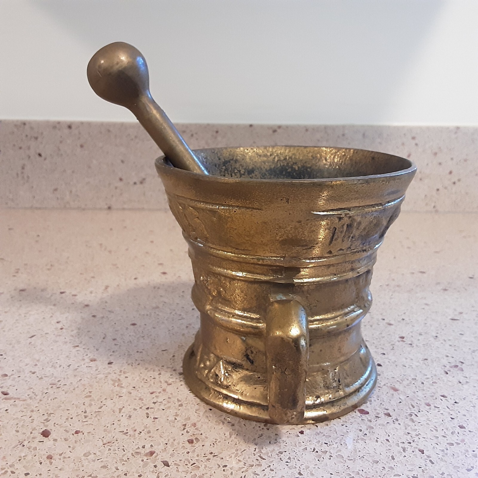 Reproduction Brass/Bronze Dutch Mortar & Pestle