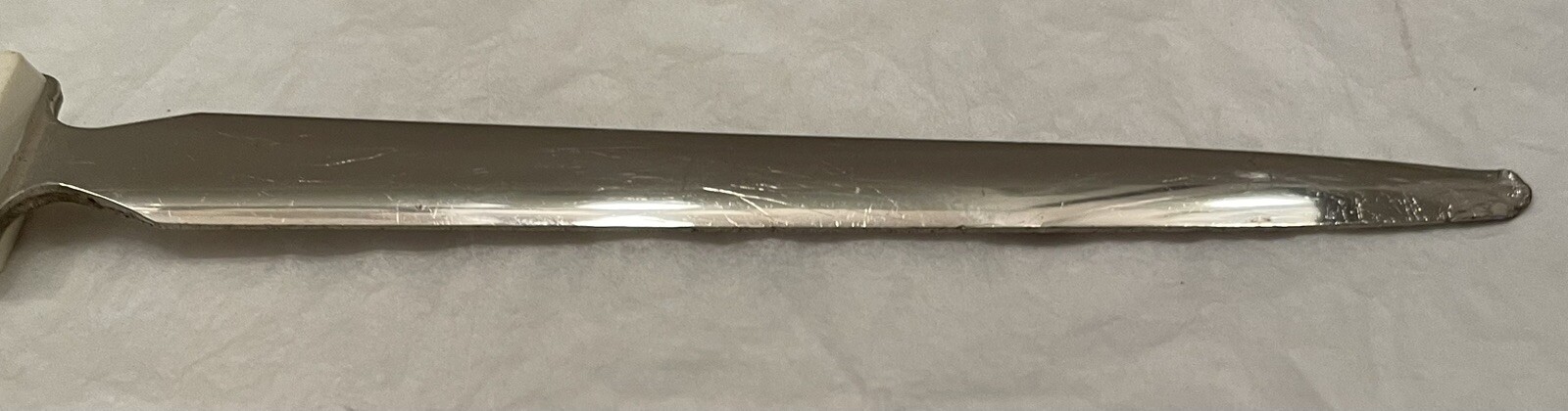 VTG 1980’s MEAD JOHNSON QUIBRON-T SR 7″ METAL LETTER OPENER PHARMA REP LOGO