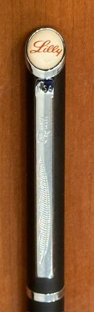 QUILL Brand Pen with LILLY logo on Emblem-VINTAGE Drug Rep Pharma – includes box
