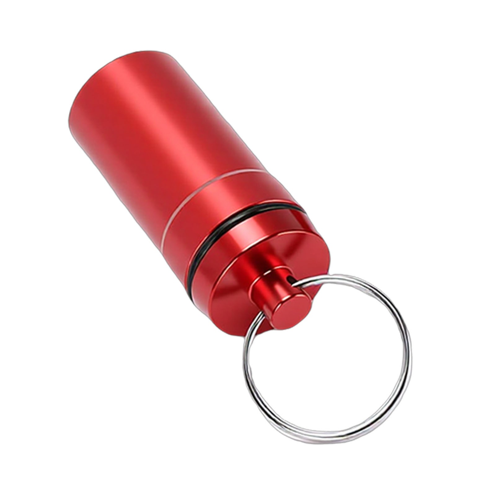 5pcs Mini Keychain Tablets Case Water Proof Outdoor Tablets Container Red