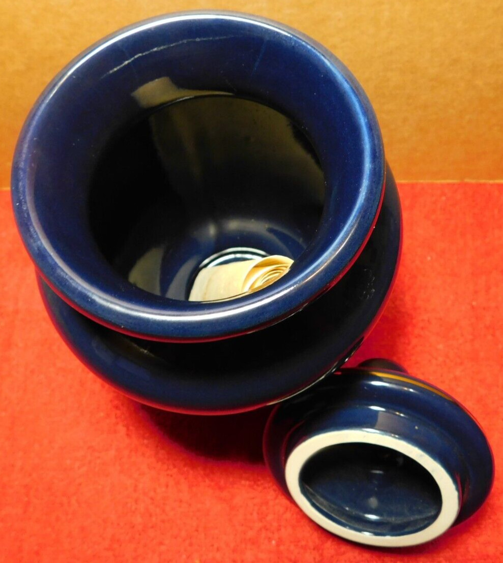C/J~Apothecary Jar Eli Lilly “Paeonia Albiflora” Pharmaceutical 4-58 Blue Empty
