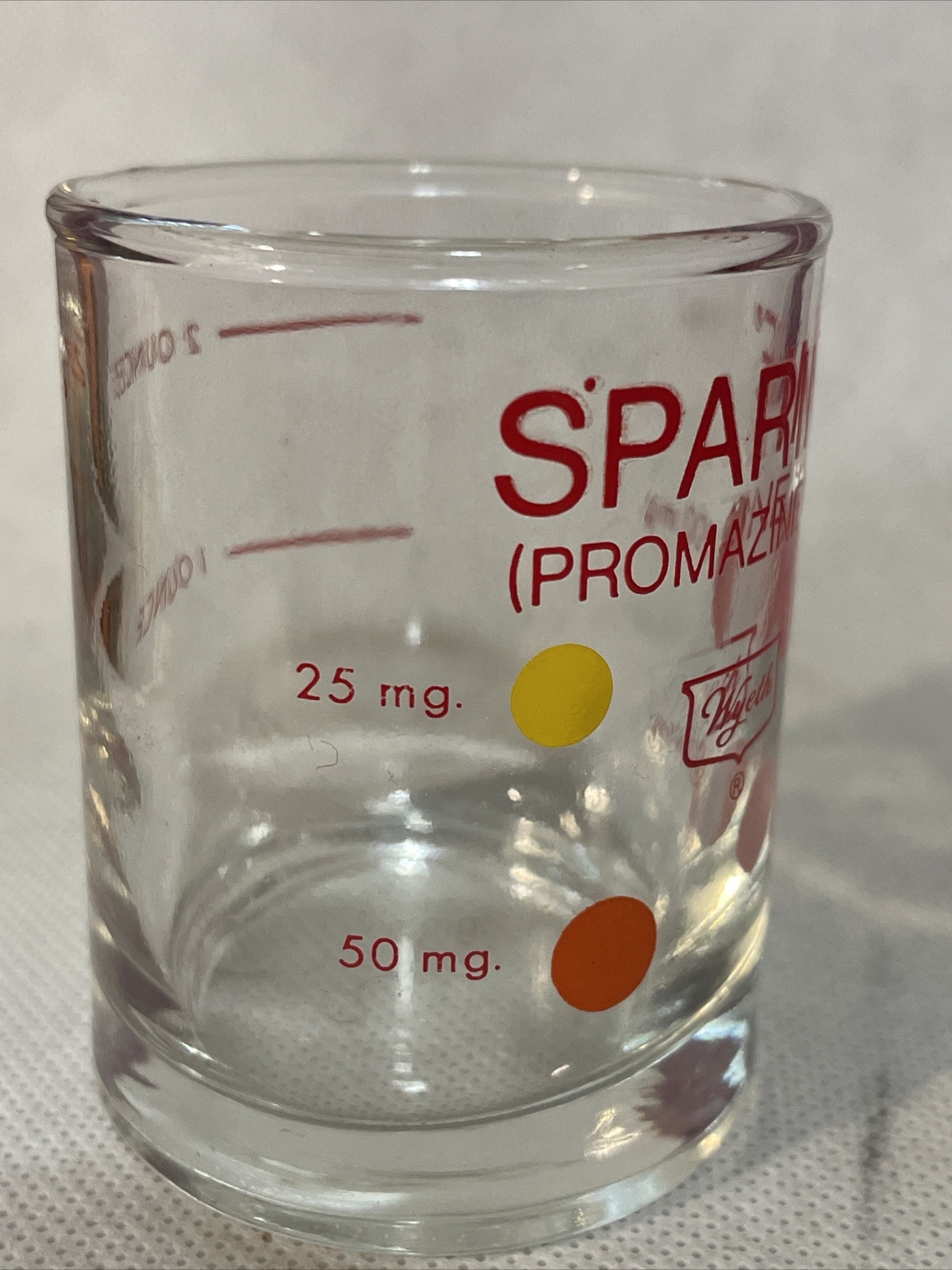 5 Sparine Wyeth Libbey Glasses 2 oz Measuring Cups