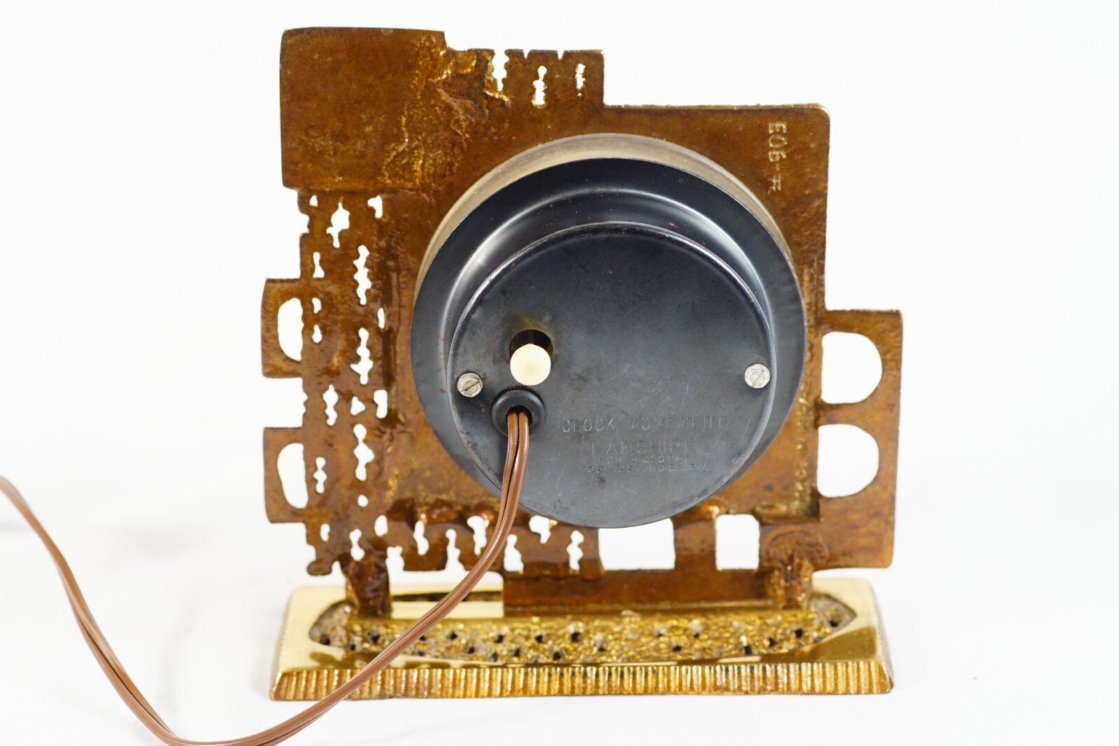 Mid-Century MD Doctor’s Brass Lanshire Electric Desk Clock