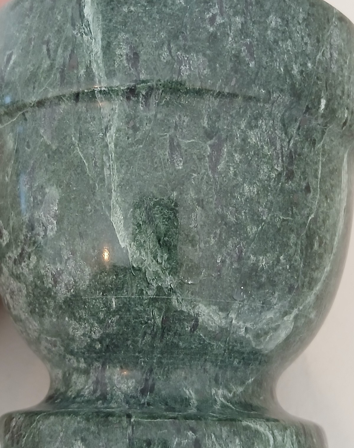 Green Natural Stone Marble Footed Mortar & Pestle 4″x3.77″