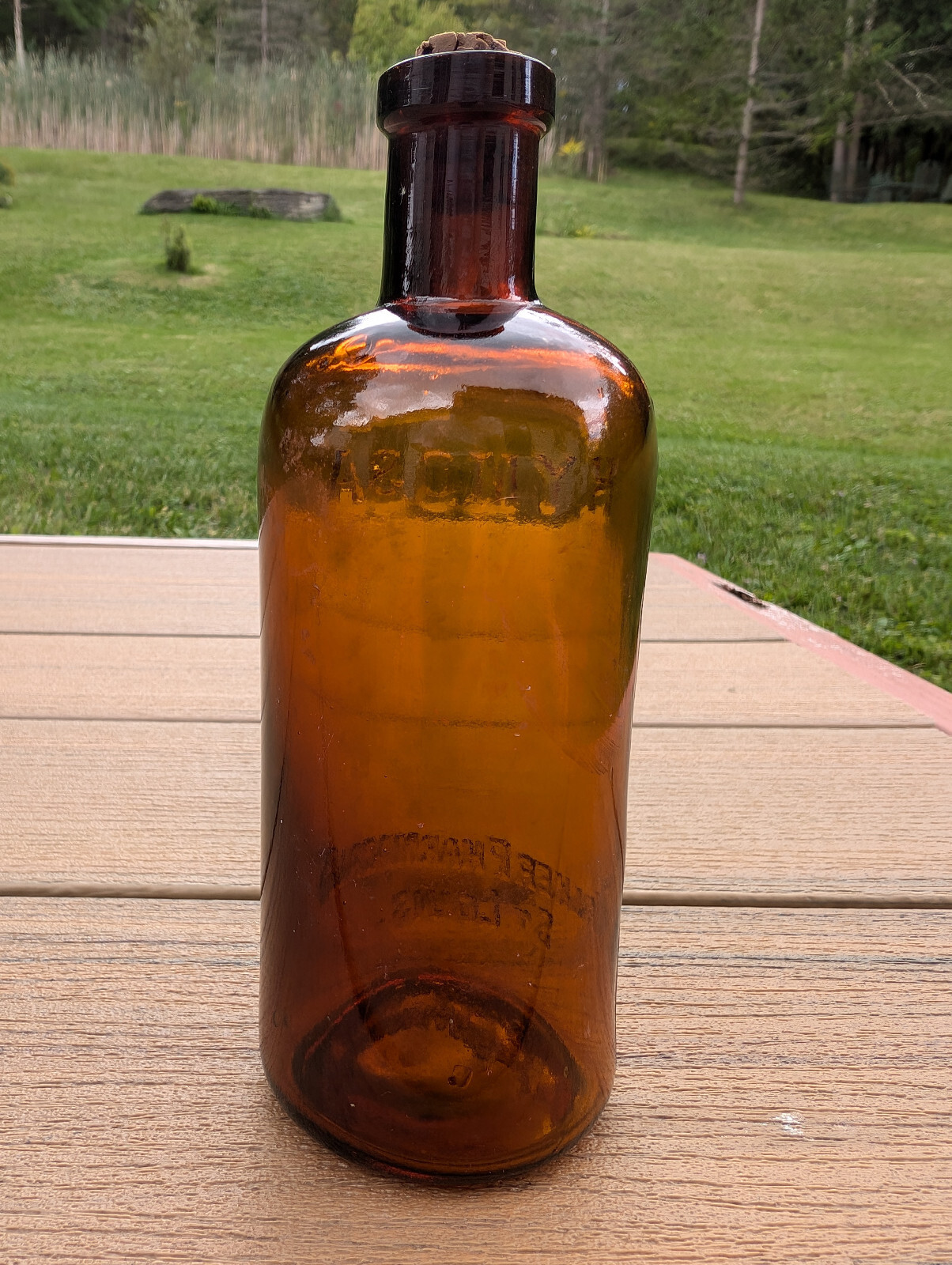 Hymosa Medicine Bottle Walker Pharmacal Company St. Louis Brown Glass Amber