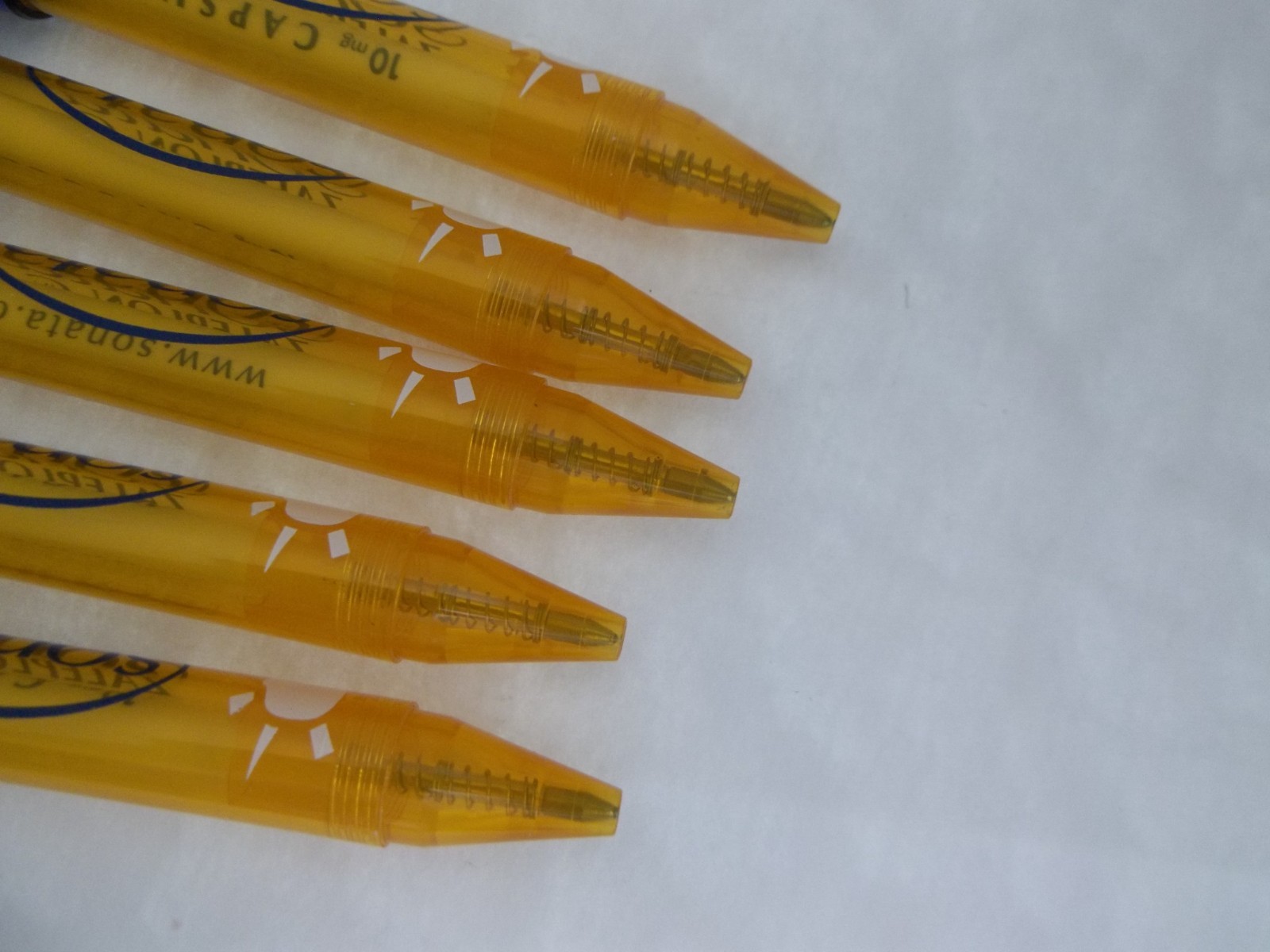 SONATA Pharmaceutical Promo Pen – Plastic – Large Cap & Clip – Lot of 5