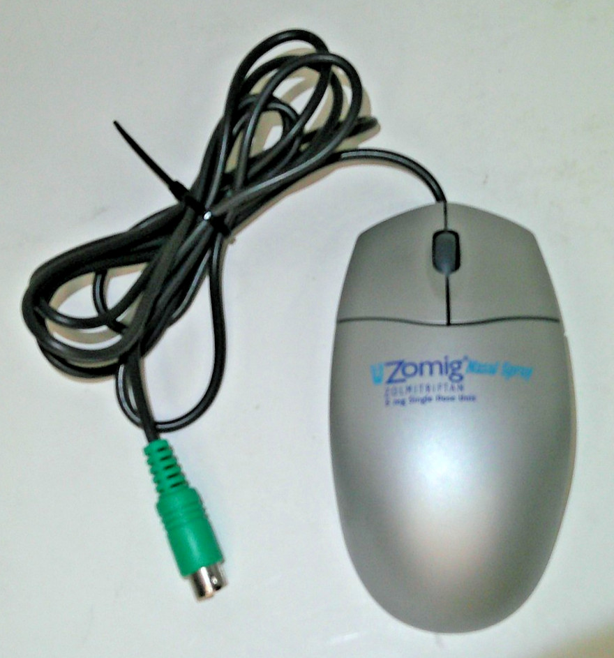 Vintage ZOMIG Nasal Spray Pharmaceutical Drug Rep Computer Mouse Collectible NEW