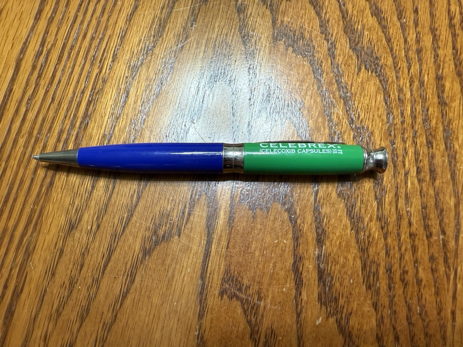 Celebrex Pharmaceutical Rep Pen Heavy Metal Blue & Green