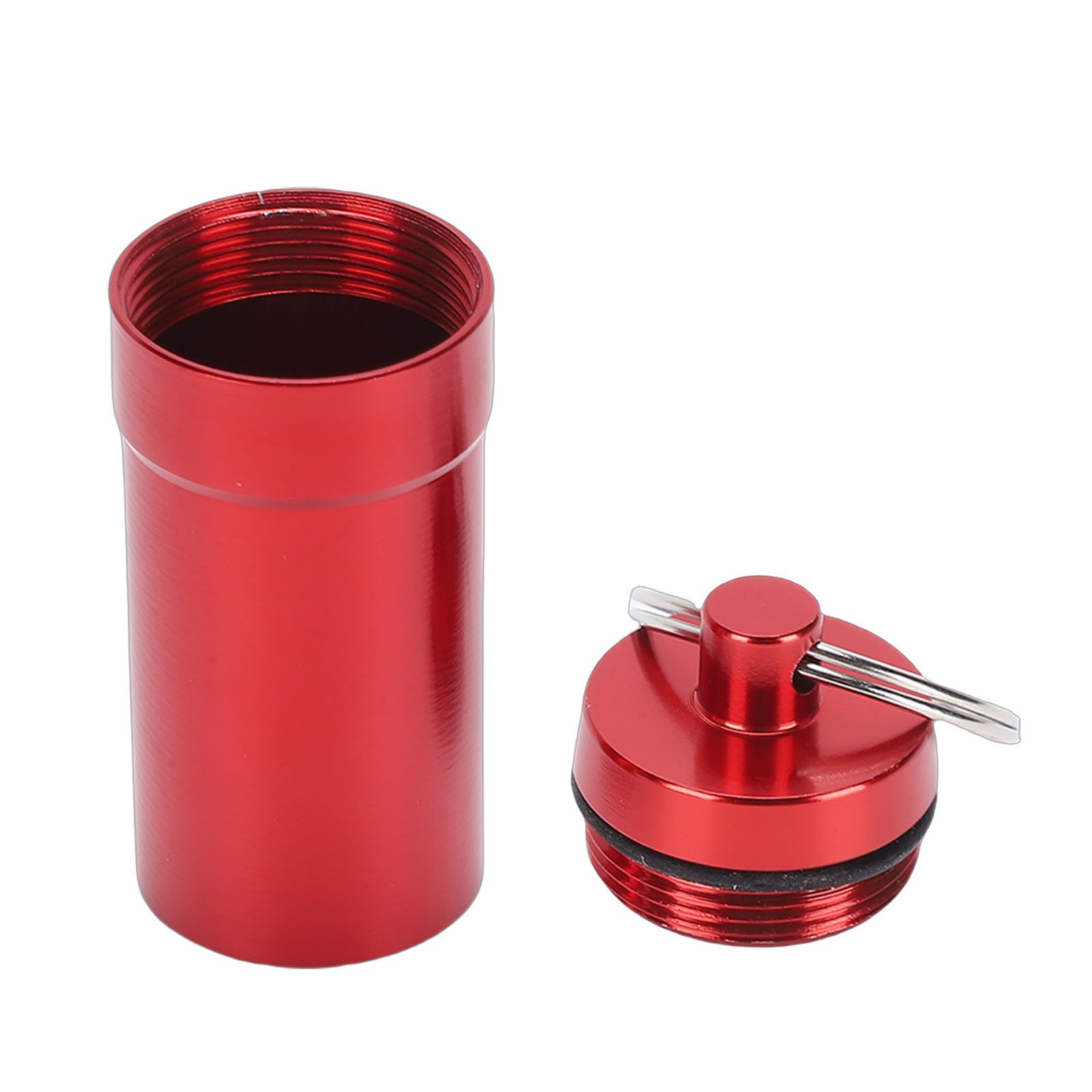 1-5pcs Mini Keychain Tablets Case Water Proof Outdoor Tablets Container Red