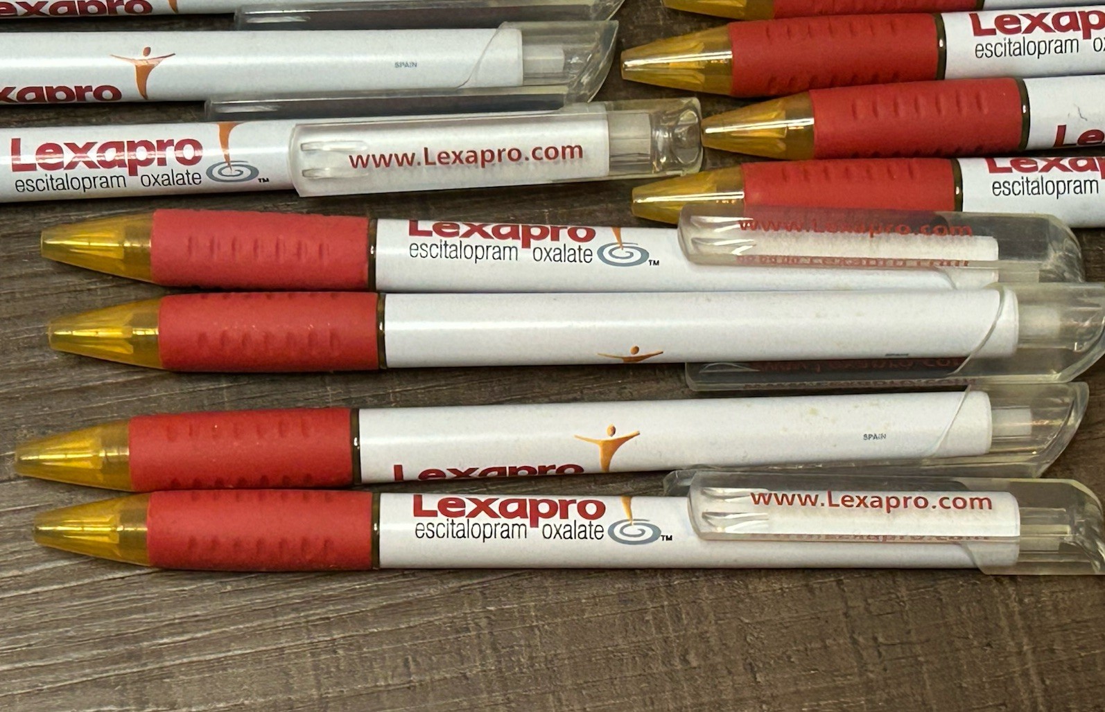 Lot Of 44 Lexapro Pens Pharmaceuticals Collectable Pharma Rx Drug Rep All Tested
