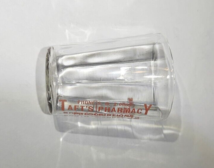 Vintage Tumbler Dose Glass Taft’s Pharmacy South Orange NJ