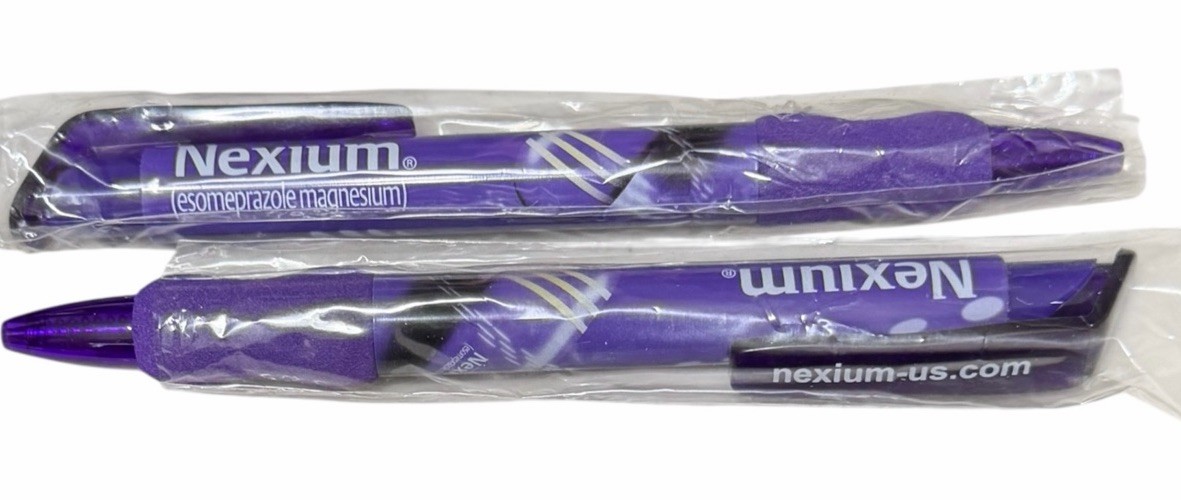 2~Drug Rep NEXIUM Collectible Pharmaceutical Pen Pocket Clip
