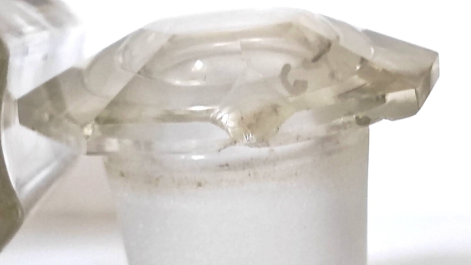 Vintage Crystal Apothecary Pharmacy Clear Jar 800 ml SUCCUS LIQUIR. PULV.