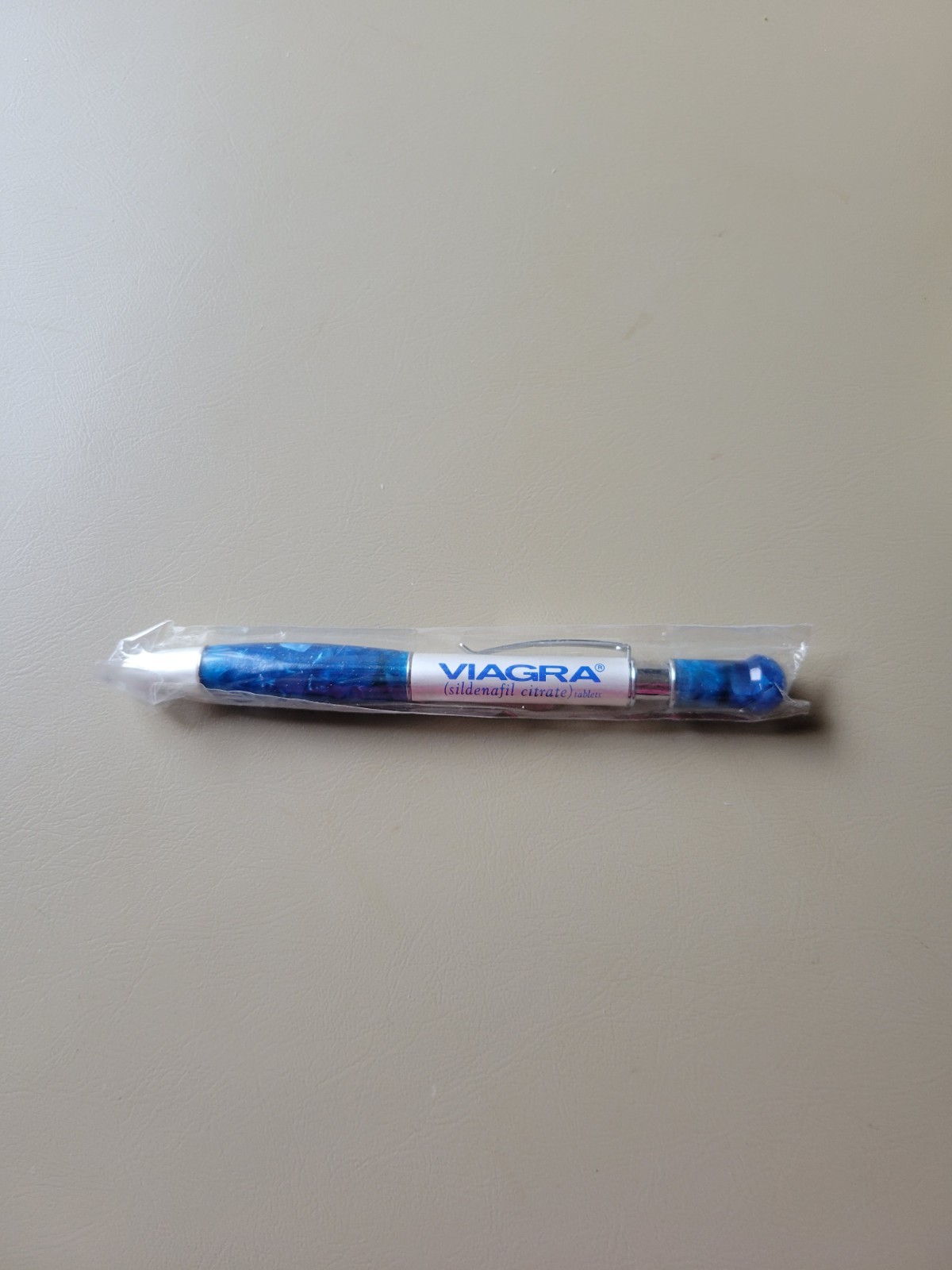 Viagra Pharmaceutical Promo Pen Blue Marble in packaging