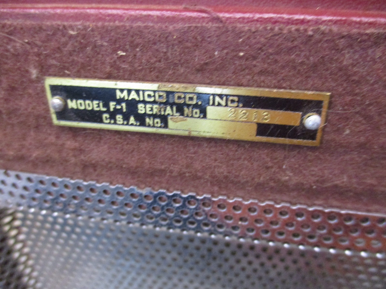Vintage Maico F-1 Tube Audiometer Precision Hearing Test Instrument {GREY SHELF}