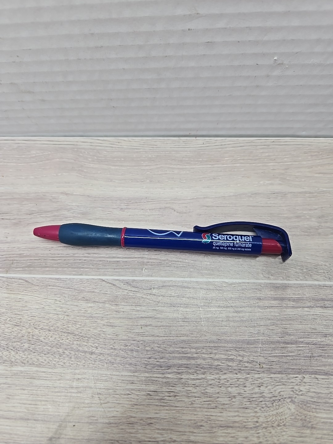 Rare Seroquel BLUE PEN Drug Rep Pharmaceutical Advertising Tested & Works