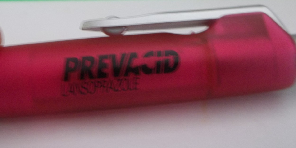 PREVACID Promotional Pen Plastic Medium Weight w/Rubberized Grip