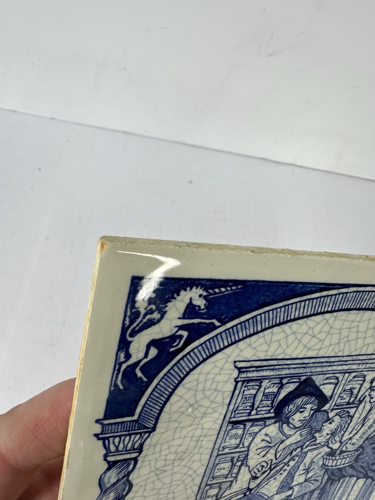 Vintage Blue Delft Tile Uroscopy Pharmacy Scholarship Program Apothecary 3 READ
