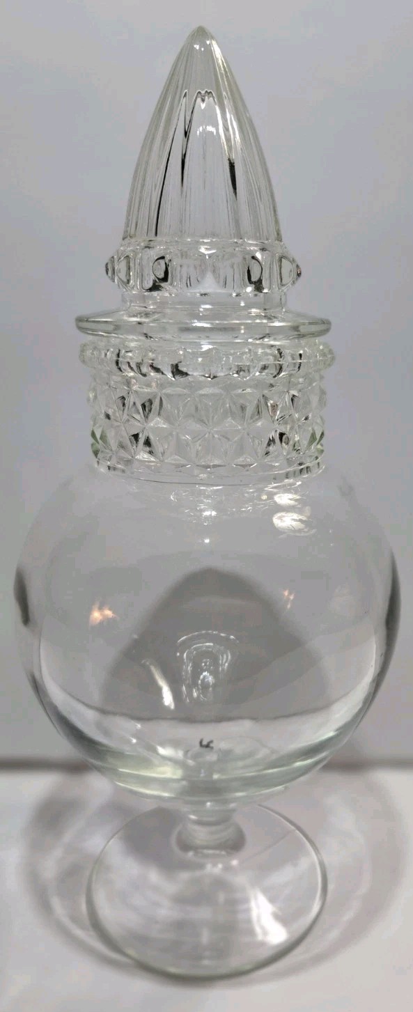 Vintage 1930s Tiffin Dakota Apothecary Drug Store Candy Glass Jar w/ Lid 11″