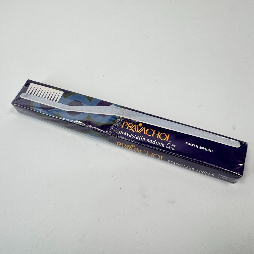 Pravachol Drug Rep Pharmaceutical Advertisement Toothbrush NEW