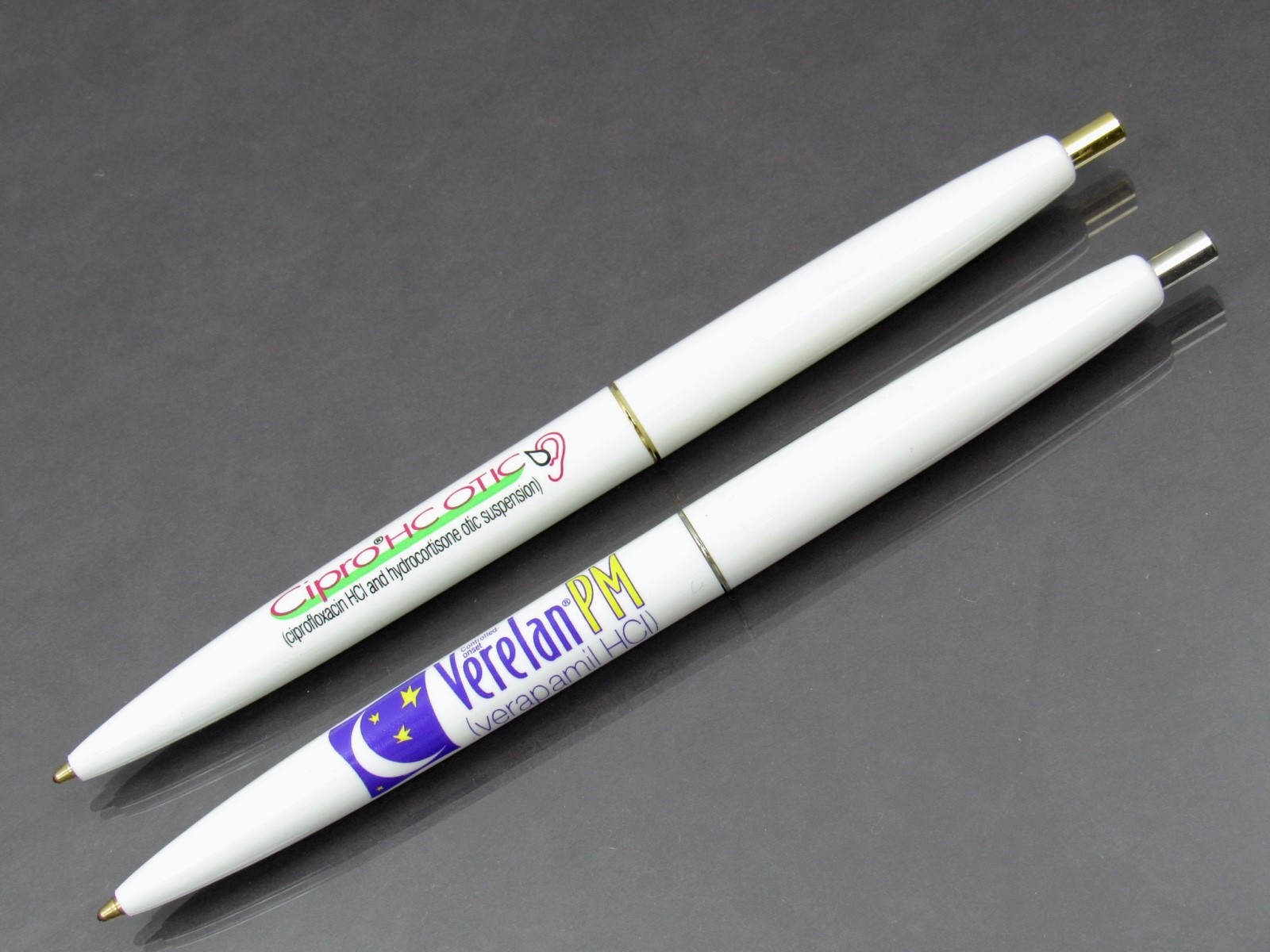 Verelan & Cipro Otic BIC Clic PENS Drug Rep Pharmaceutical Promo Advertising