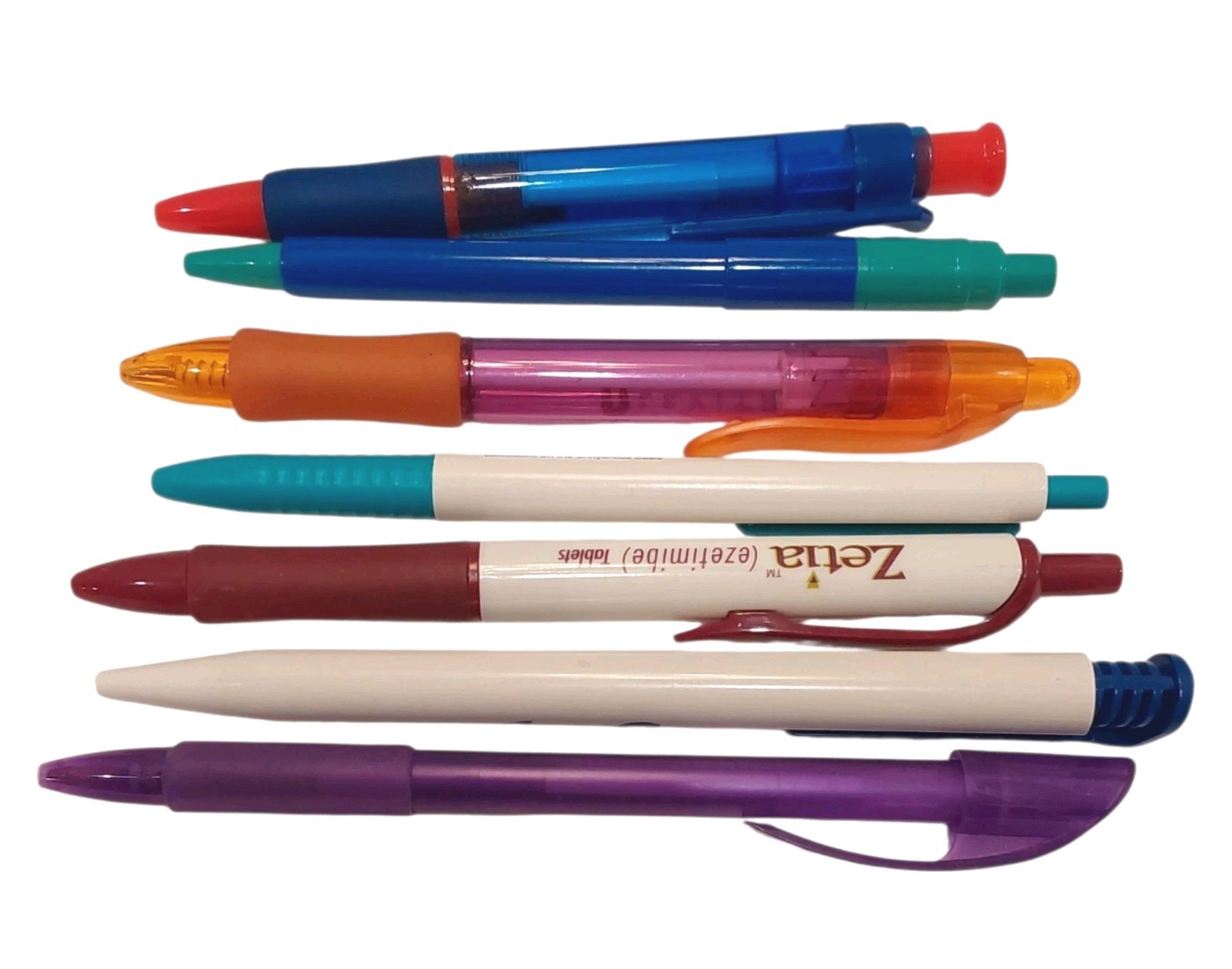 PHARMACEUTICAL DRUG REP Plastic Pen Lot Of 7 Zyprexa Zoloft Zetia DDAVP Levitra