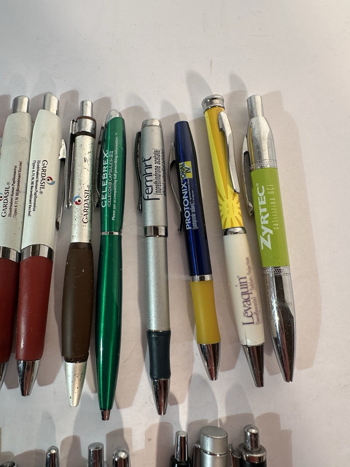 Lot of 24 Various Drug Rep Ink Pens Pharmaceutical Promo Medical Advertising