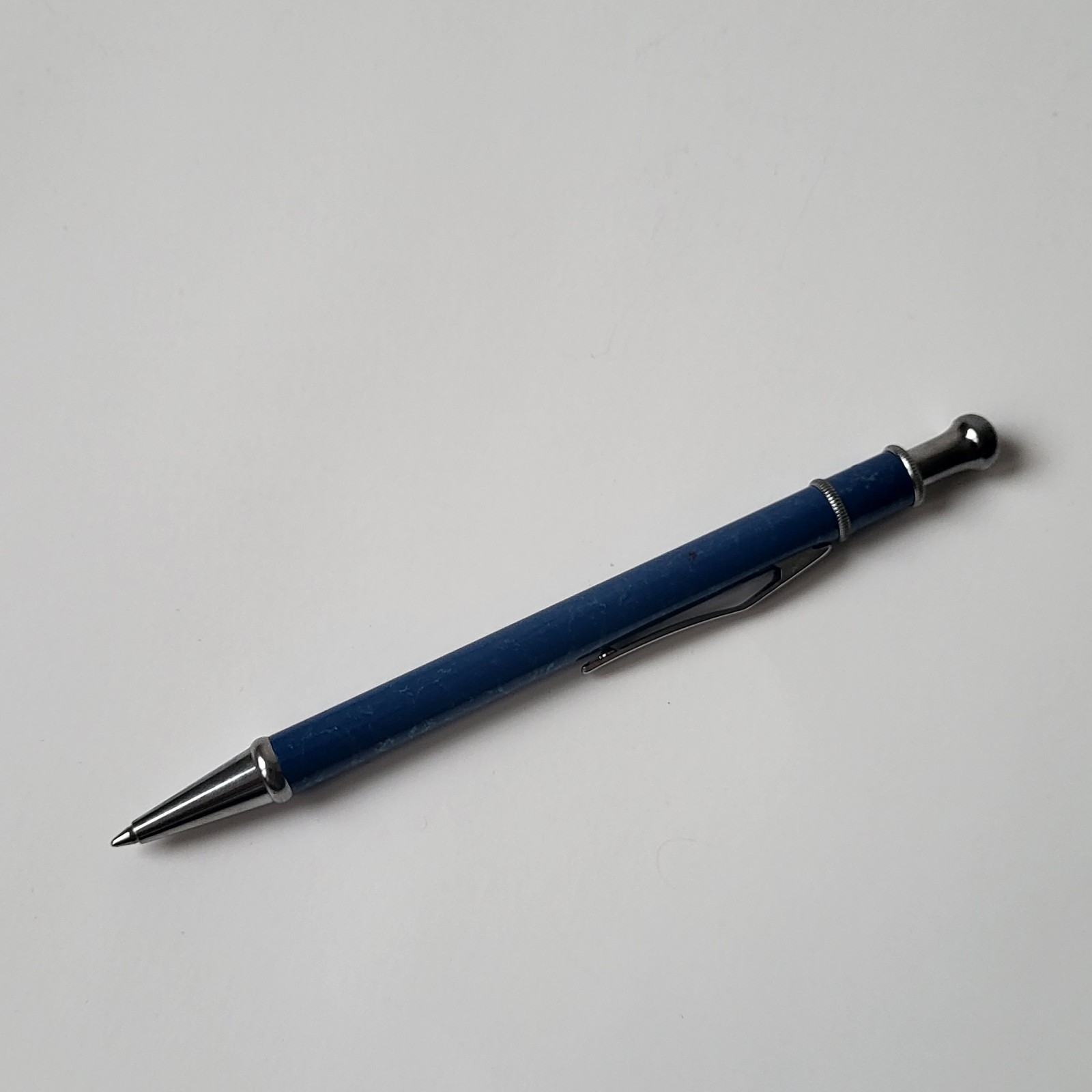 Zyrtec Blue Silver Heavy Metal Medical Drug Rep Pharmaceutical Pen Collectible