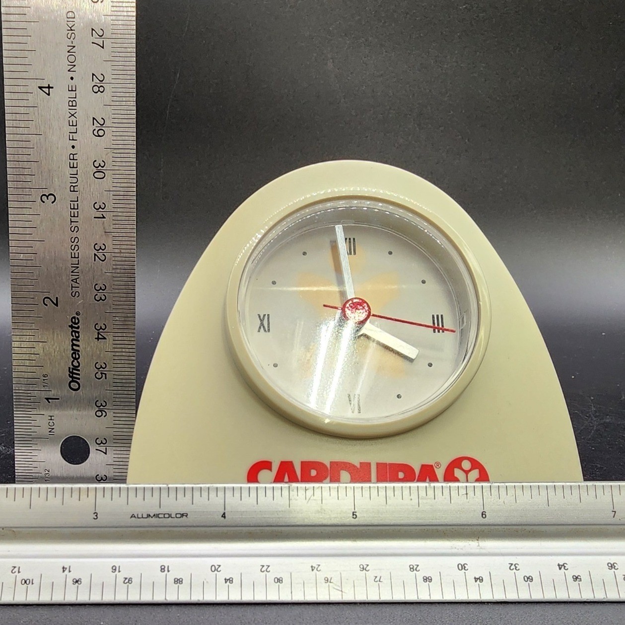 Cardura Cream Vintage 1997 Pharma Promo Desktop Quartz Clock Hidden Storage 90s