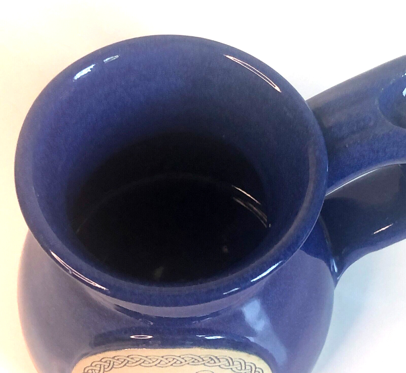 Clayton Stoneware RX Pharmacy Pharmacist Coffee Mug Pottery Cobalt Blue No Spill