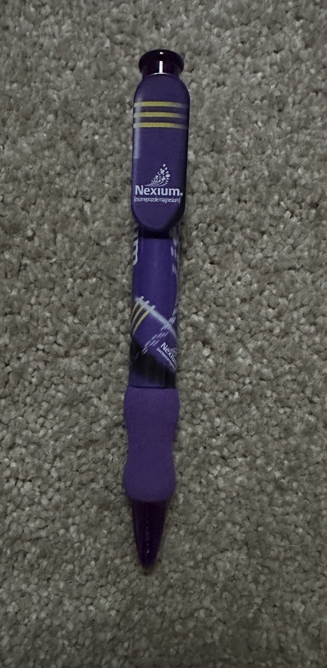Nexium Pen Drug Rep Pharmaceutical Advertising Gel Pen – Plastic – New