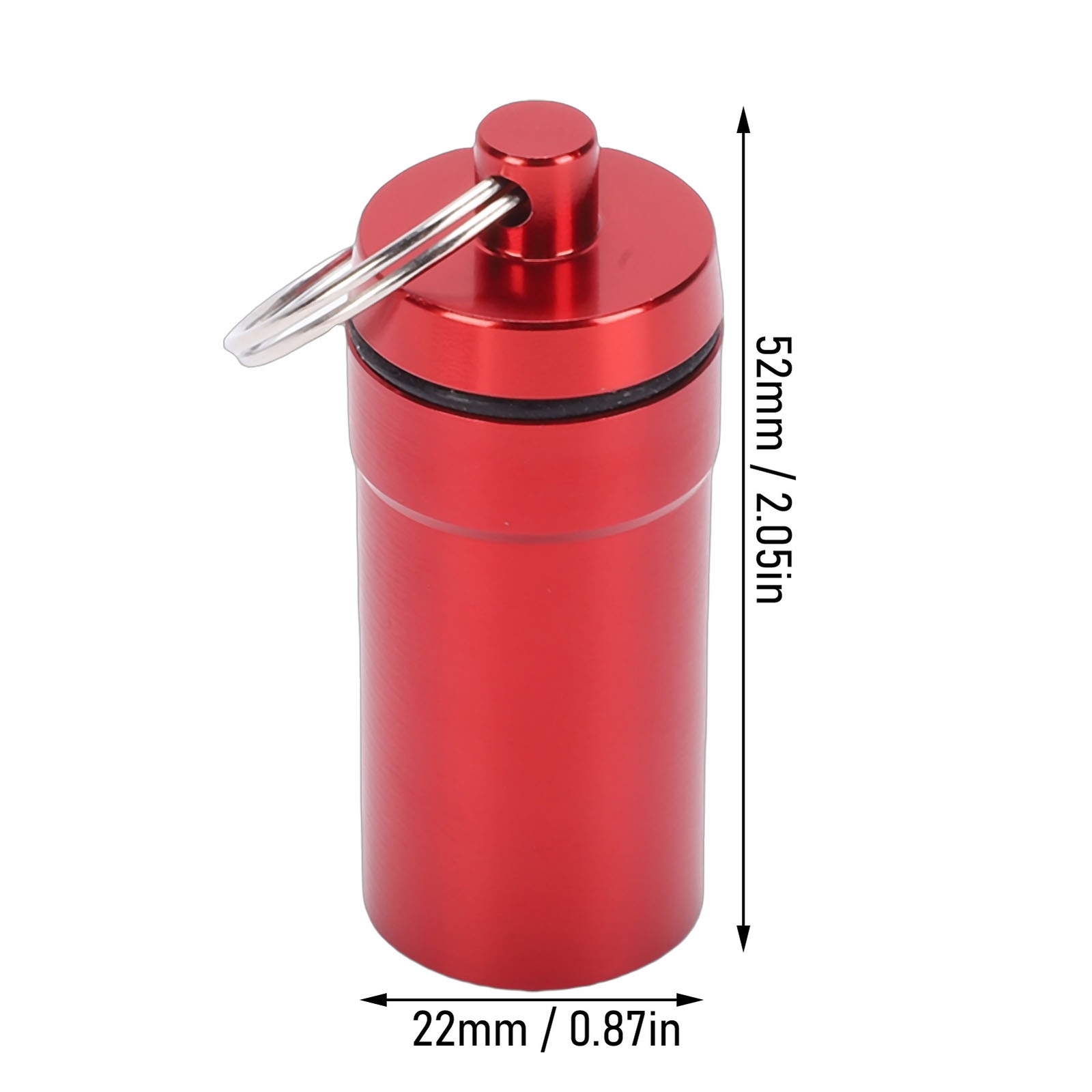 1-5pcs Mini Keychain Tablets Case Water Proof Outdoor Tablets Container Red