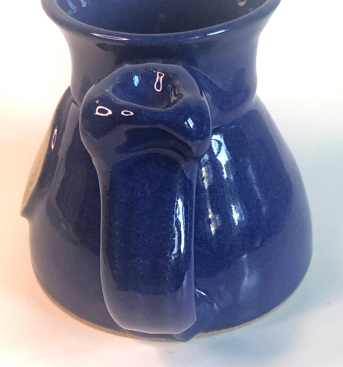 Clayton Stoneware RX Pharmacy Pharmacist Coffee Mug Pottery Cobalt Blue No Spill