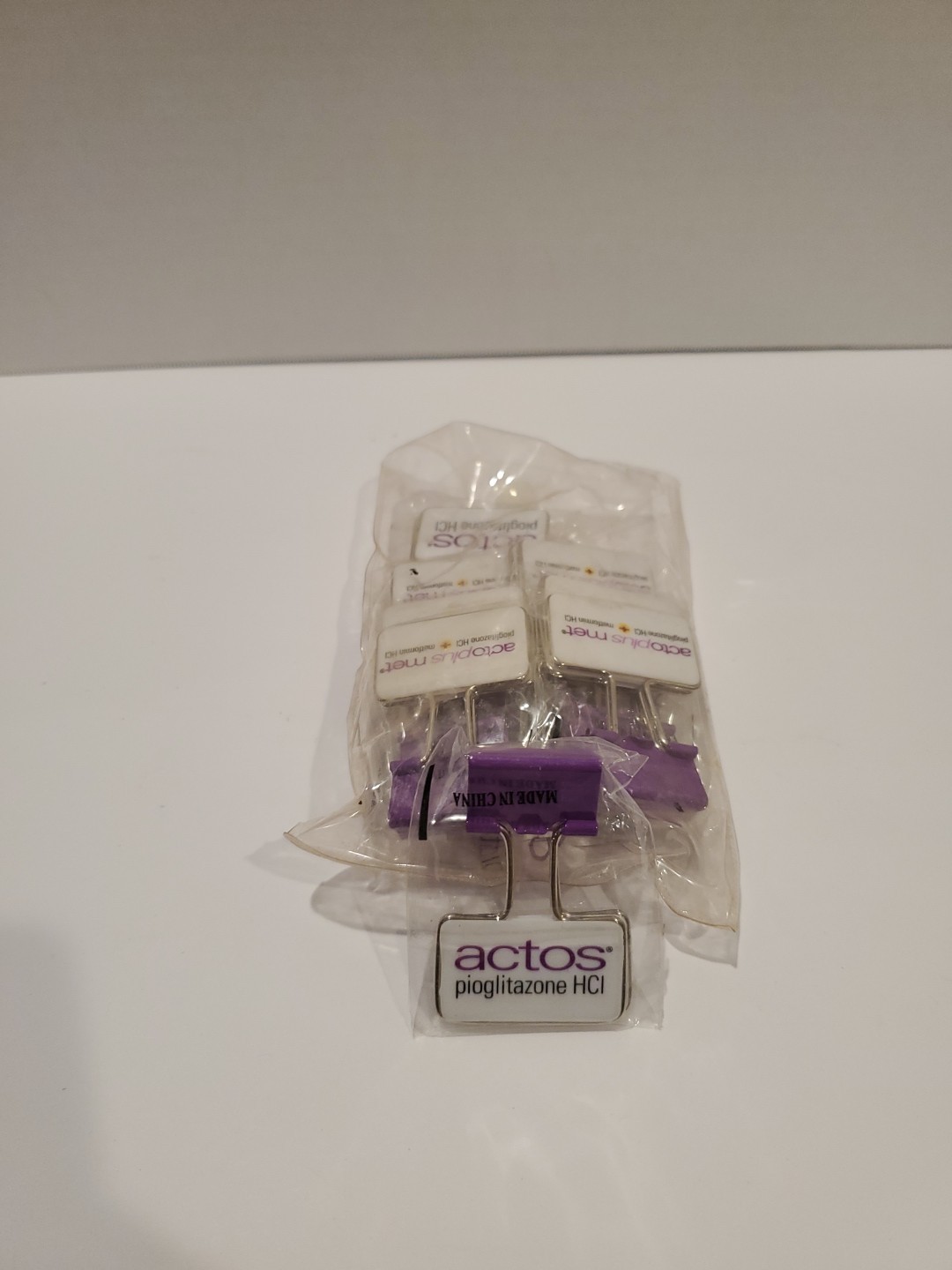 ACTOS Pioglitazone HCI Paper Clips | Pharmaceutical Drug Rep Advertising